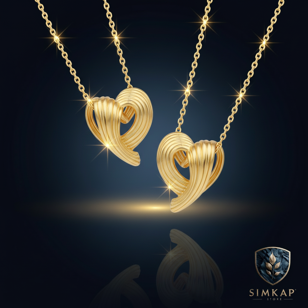 18K Gold-Plated Heart Pendant Necklace