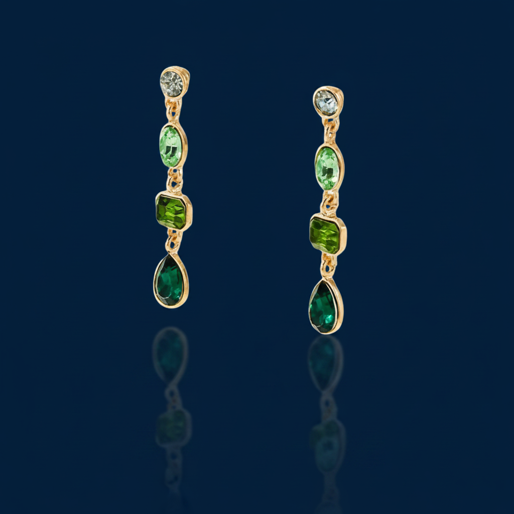 18K Gold-Plated Drop Earrings | Acrylic Statement Earrings