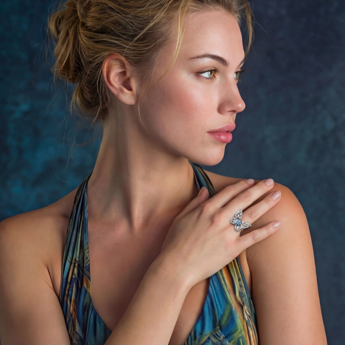 Blue Butterfly Moissanite Ring – The Gold Edit | SimKap Jewellery