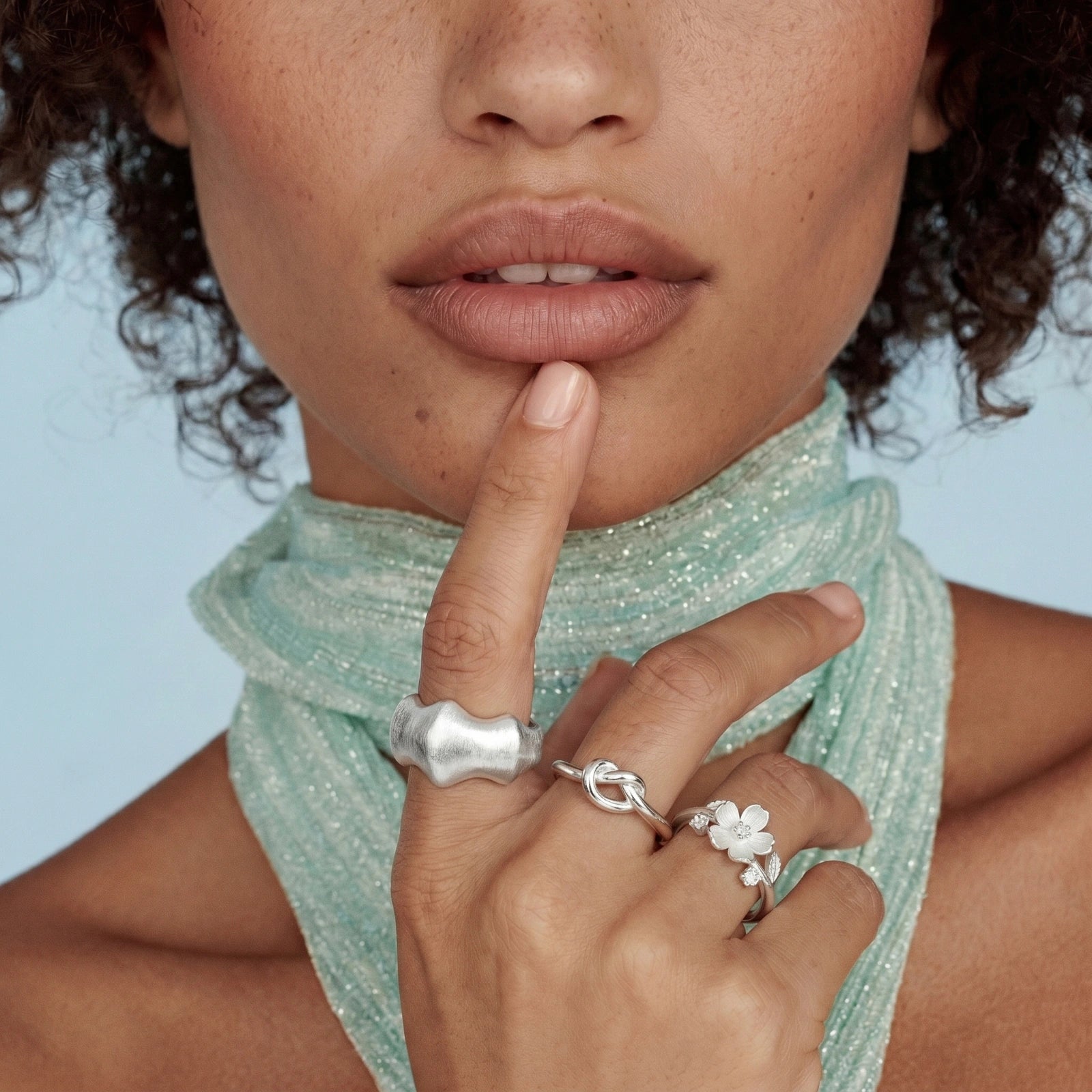 Liquid Silver Statement Ring – The Gold Edit | SimKap Jewellery