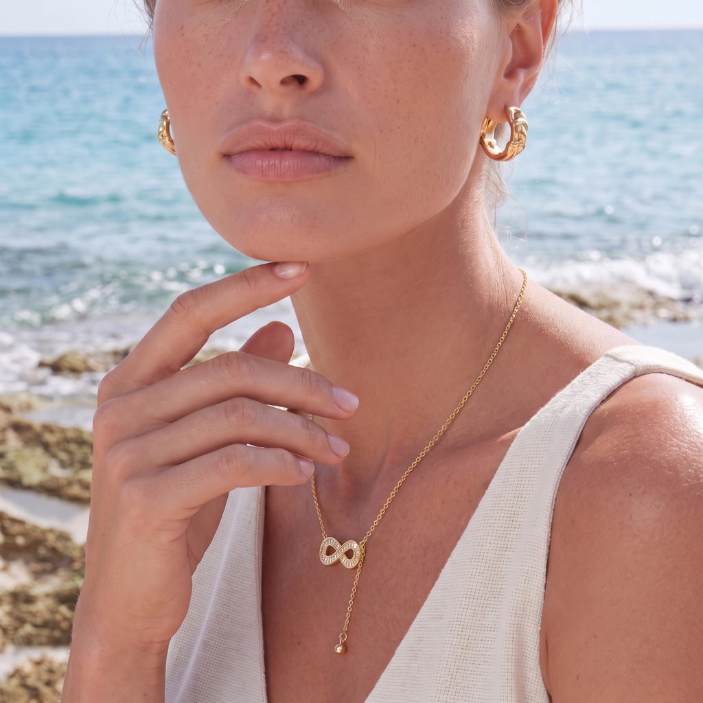Infinity Sparkle Necklace – The Gold Edit | SimKap Jewellery