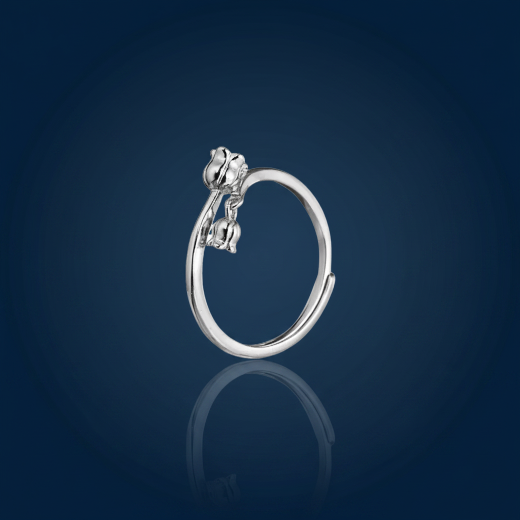Sterling Silver Bypass Ring | 925 Silver Open Band Design