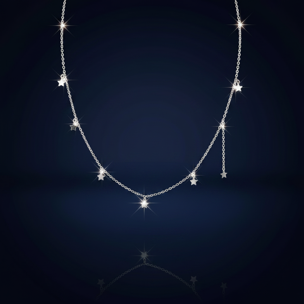 925 Sterling Silver Star Charm Necklace