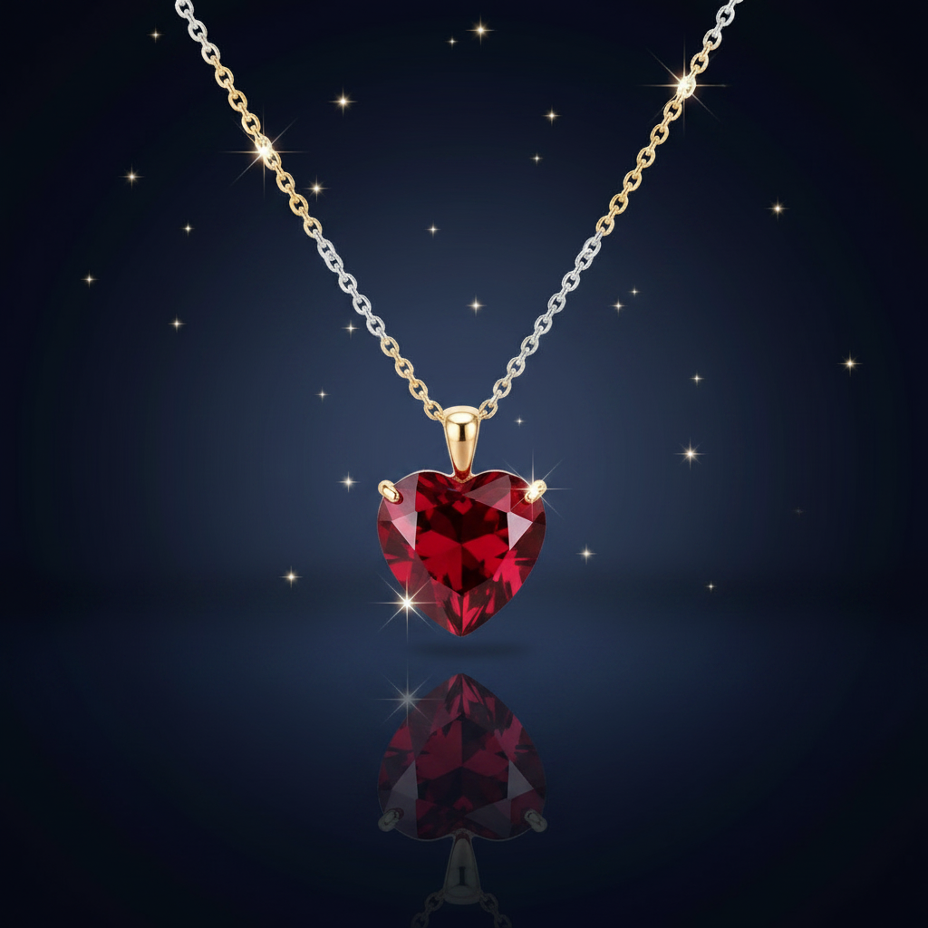 925 Sterling Silver Zircon Heart Necklace | SimKap Jewellery