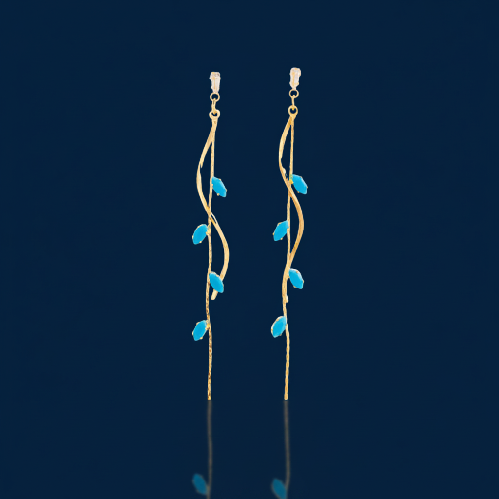 Celeste Chain Drop Earrings – The Gold Edit | SimKap Jewellery