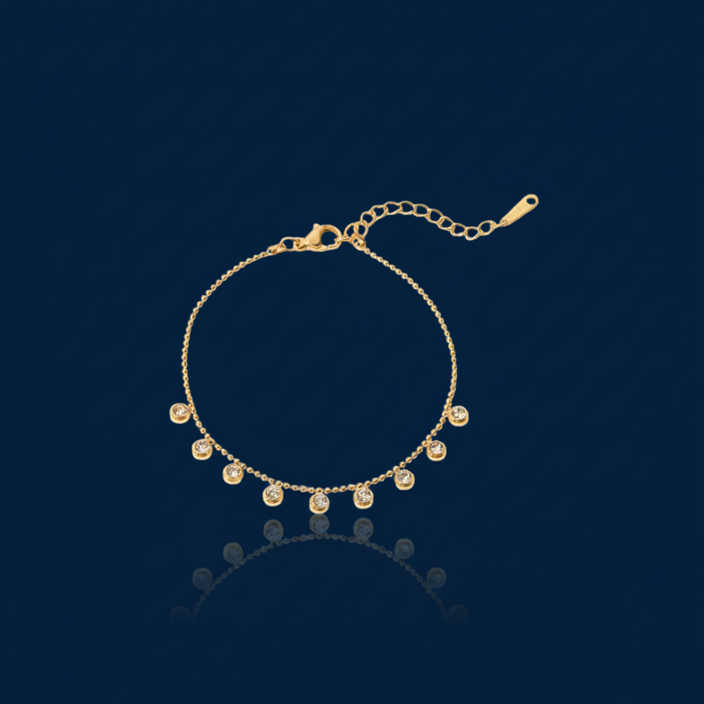 Cleo Zircon Gold Bracelet – The Gold Edit | SimKap Jewellery