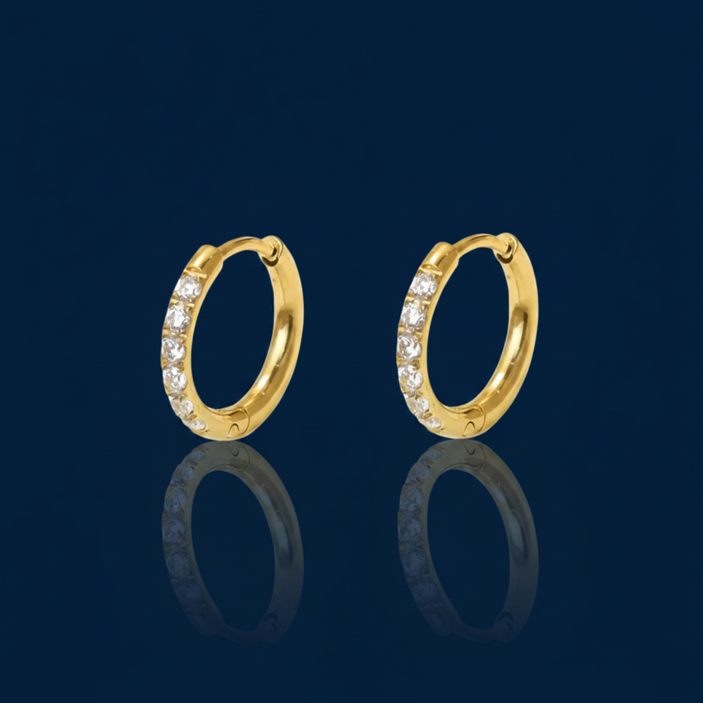 Cleo Zircon Hoop Earrings – The Gold Edit | SimKap Jewellery