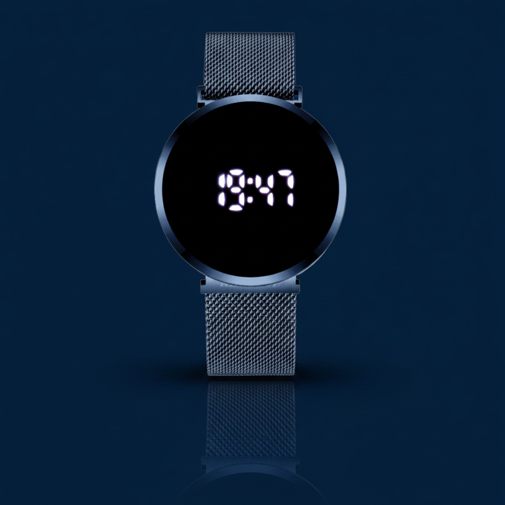 Digital LED Watch – Navy Editorial
