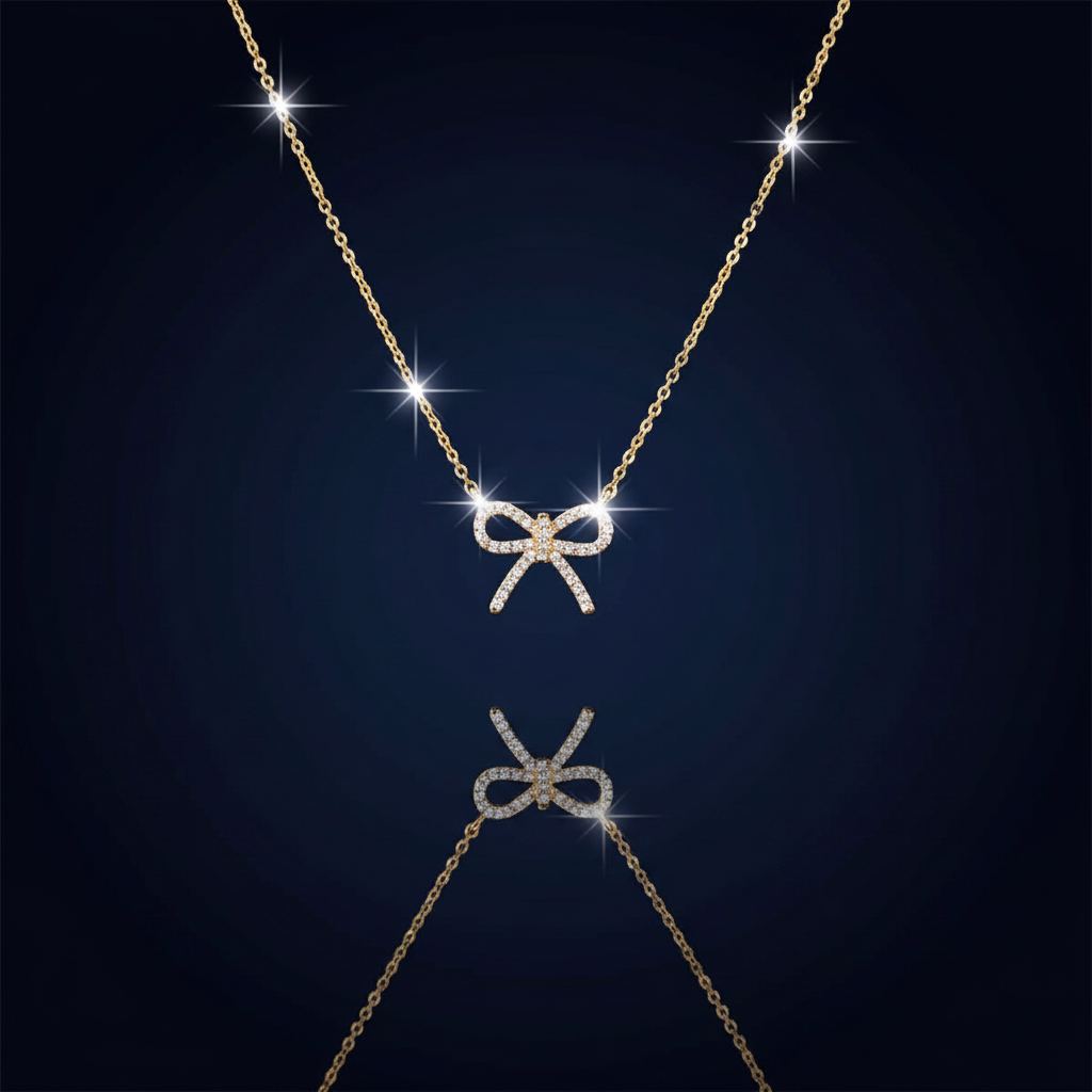 Bow Pendant Necklace - SimKap Jewellery