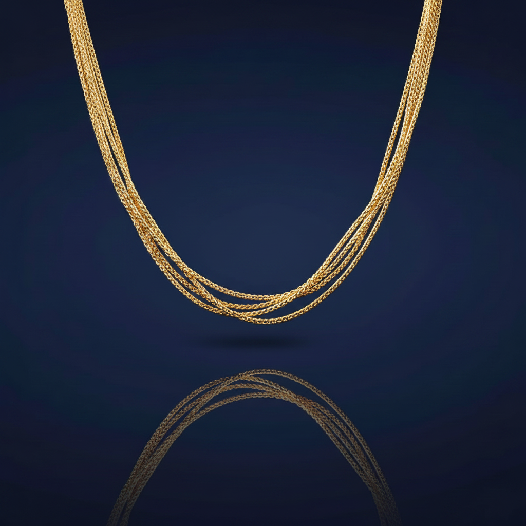 18K Gold-Plated Multi-Layer Clavicle Chain Necklace