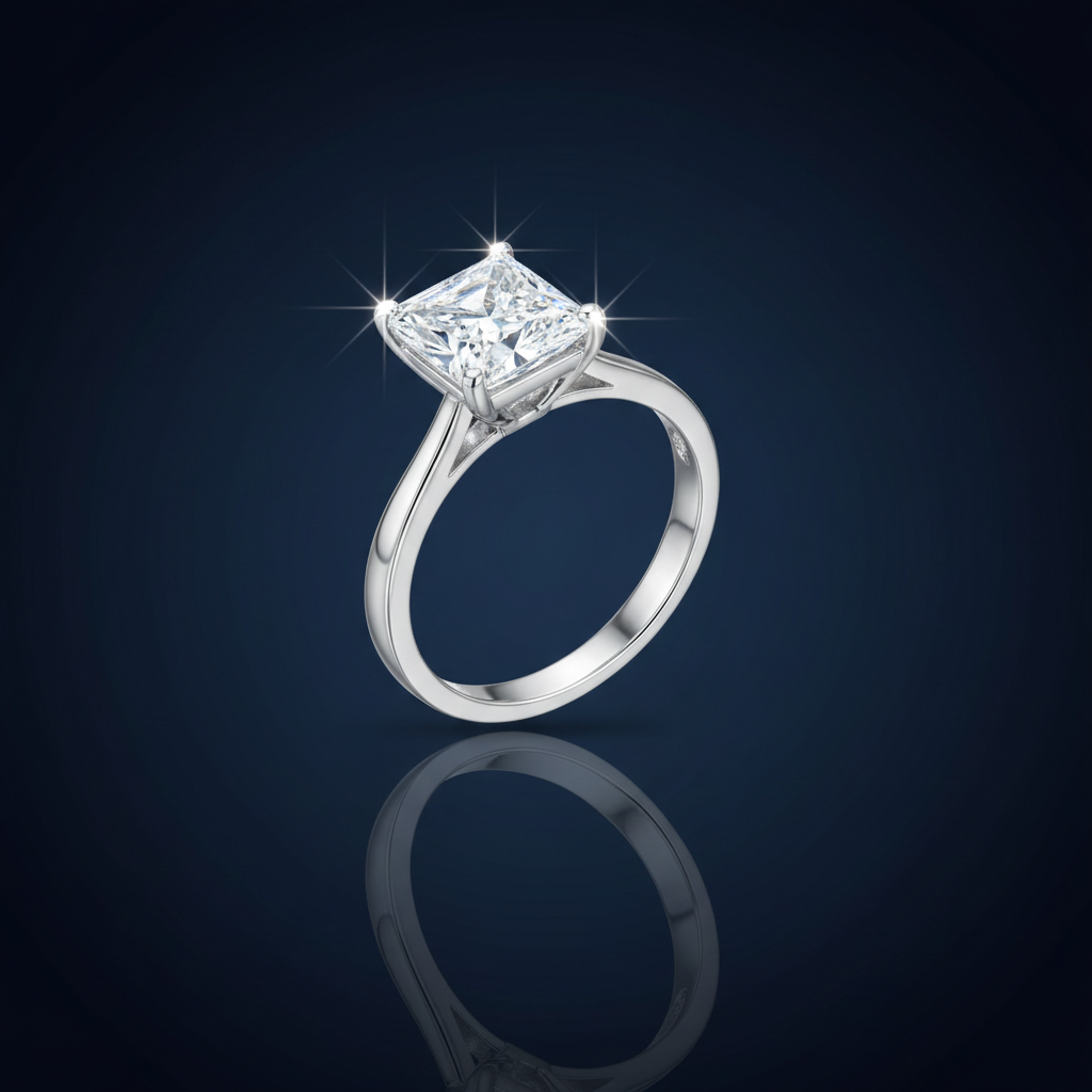 3 Carat Moissanite Solitaire Ring - SimKap Jewellery