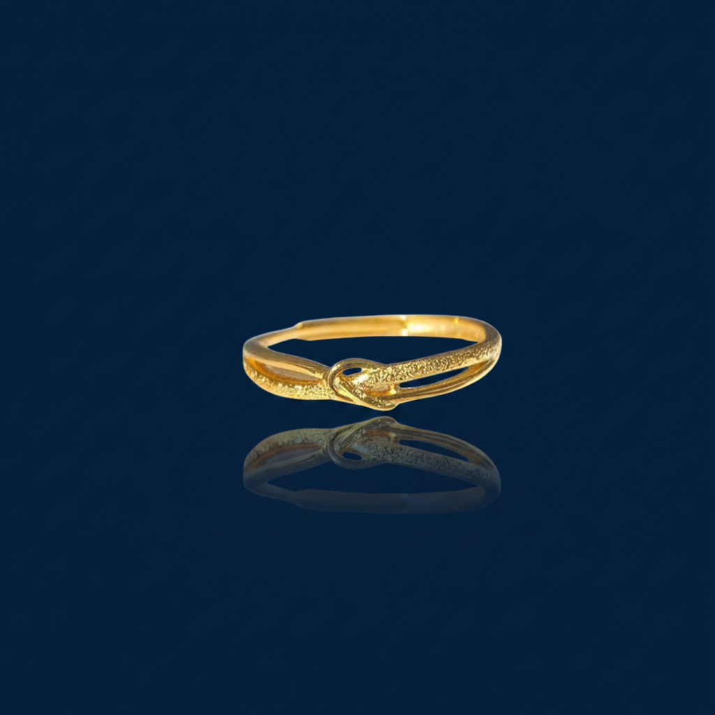 Knotted Ring, 925 Sterling Silver & 18K Gold-Plated – The Gold Edit | SimKap Jewellery