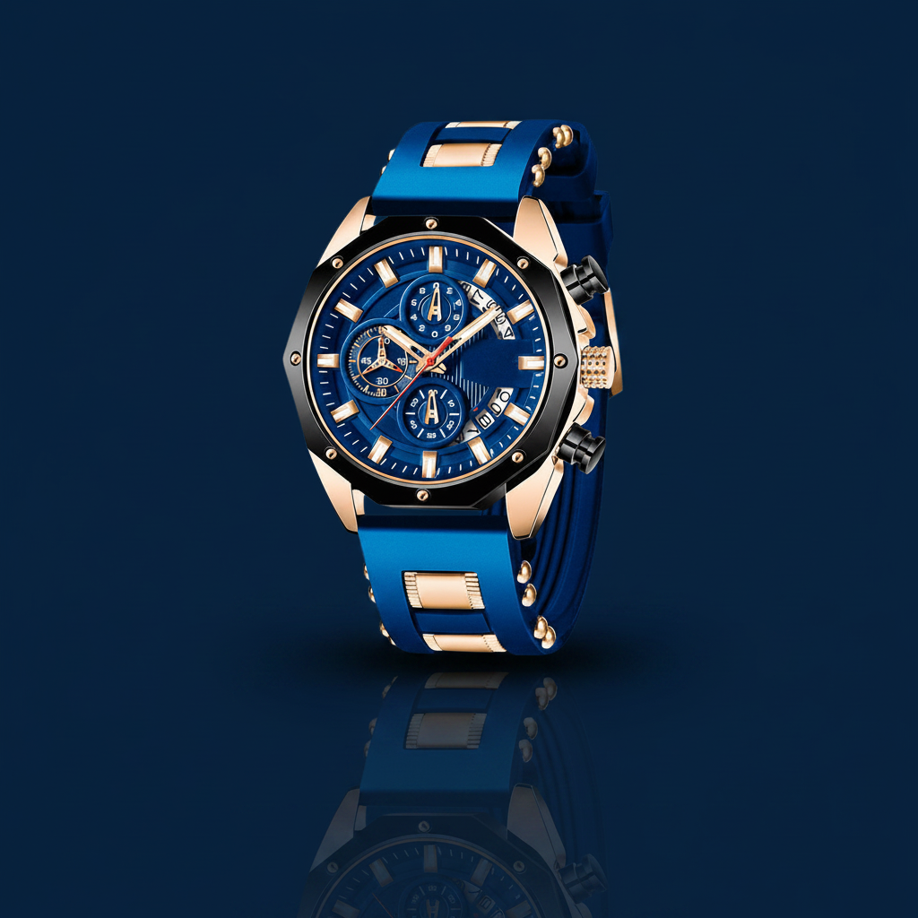 Men's Sport Chronograph – Clean Navy Editorial
