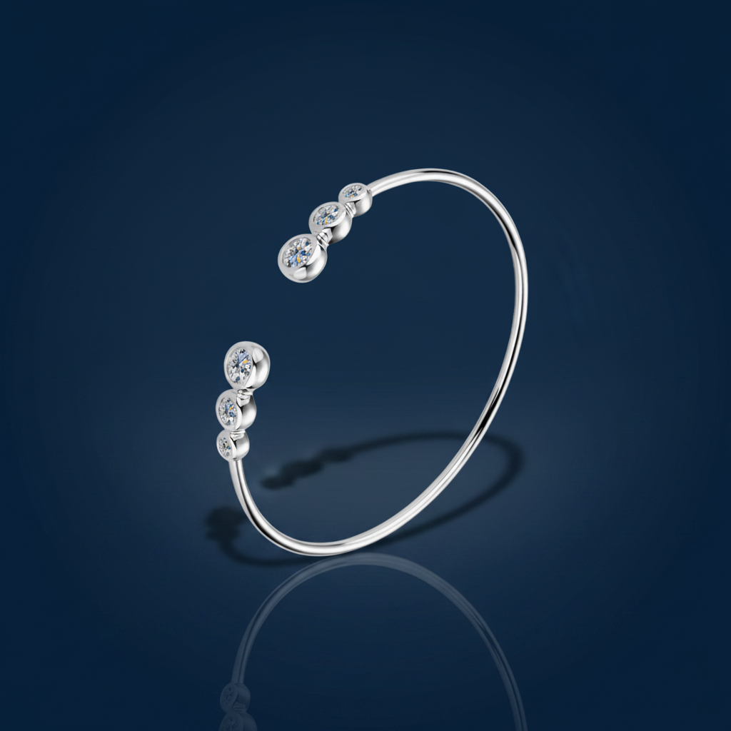 1.8 Carat Moissanite Bracelet | 925 Sterling Silver | Gold & Silver | SimKap Jewellery