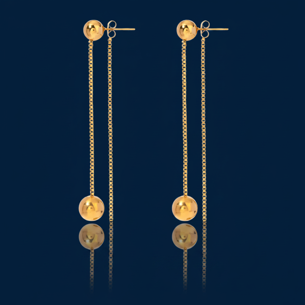 Orb Ball Drop Earrings – The Gold Edit | SimKap Jewellery