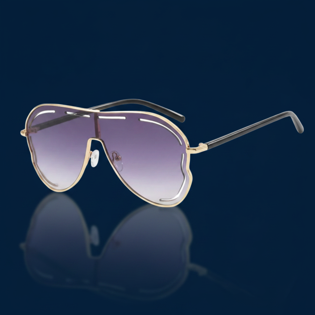 Oversized Aviator Gradient Sunglasses UV400 Mauve & Dusty Pink – The Gold Edit | SimKap Jewellery
