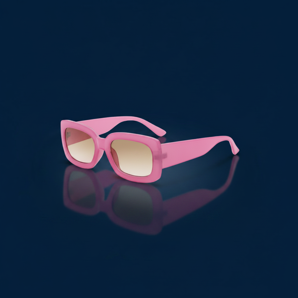 Rouge Pink & Black Rectangle Sunglasses UV400 – The Gold Edit | SimKap Jewellery