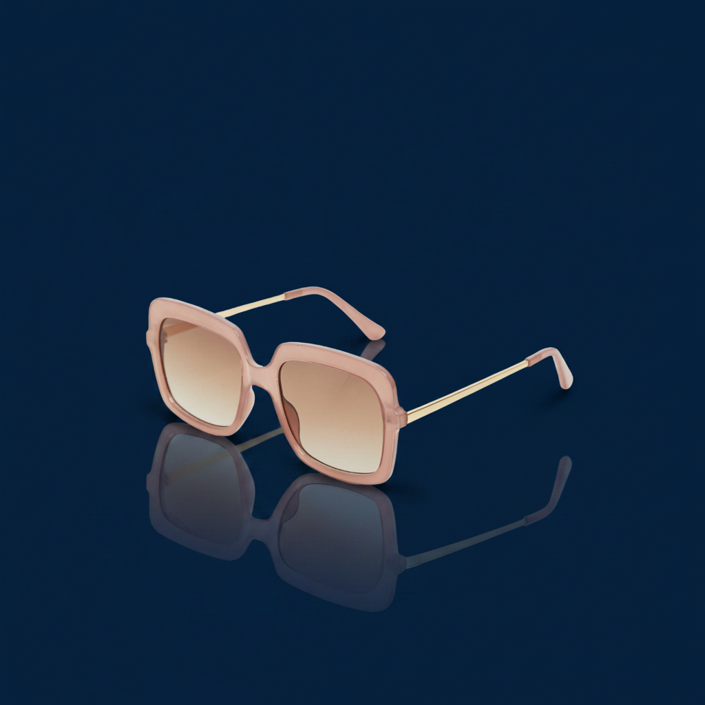 Khaki Square Sunglasses UV400 Metal-Plastic Temples – The Gold Edit | SimKap Jewellery