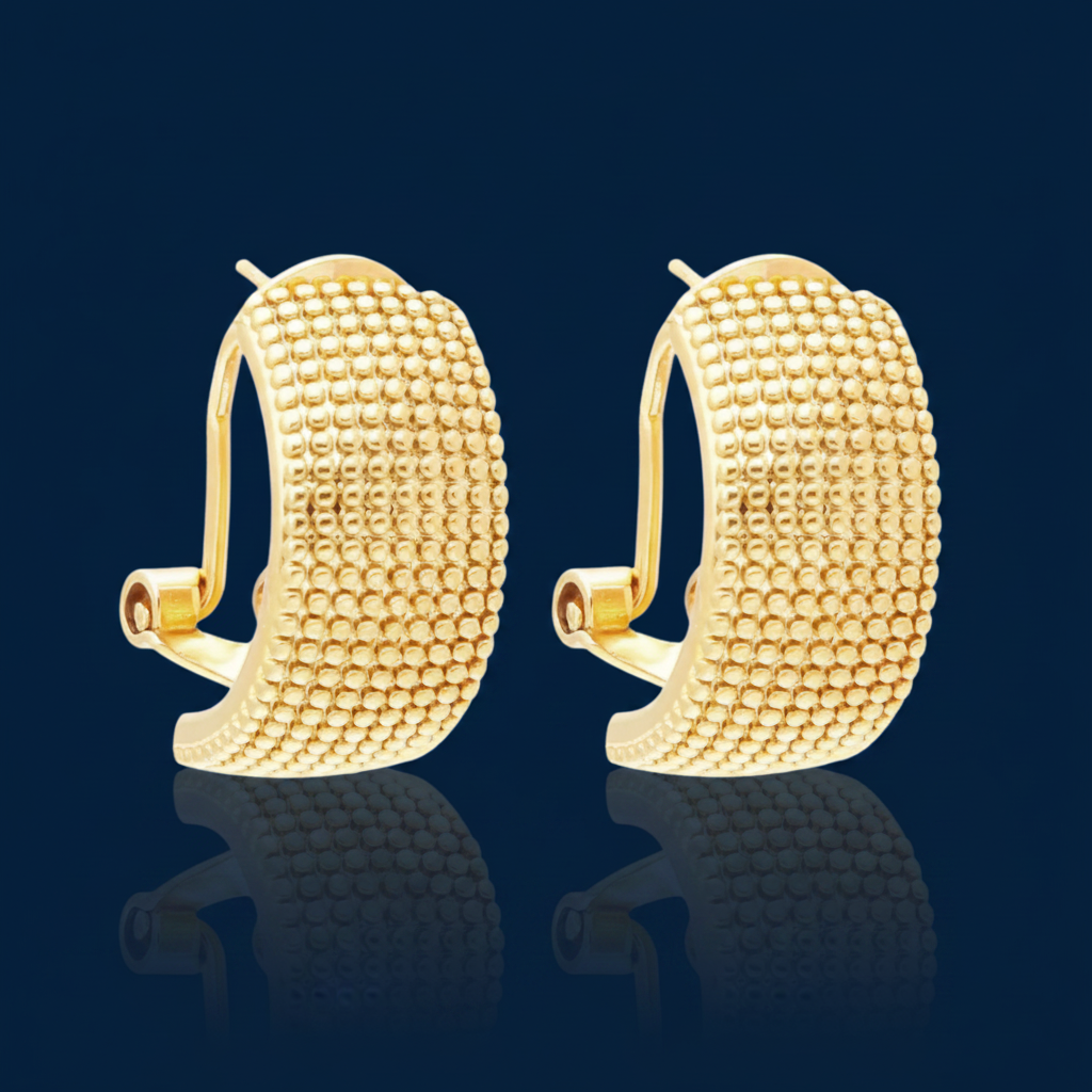 Raya 18K Gold Plated Wide Hoop Earrings – The Gold Edit | SimKap Jewellery