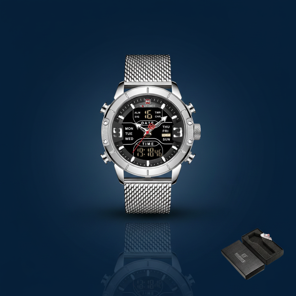 Sports Dual Display Quartz Watch – The Gold Edit | SimKap Jewellery