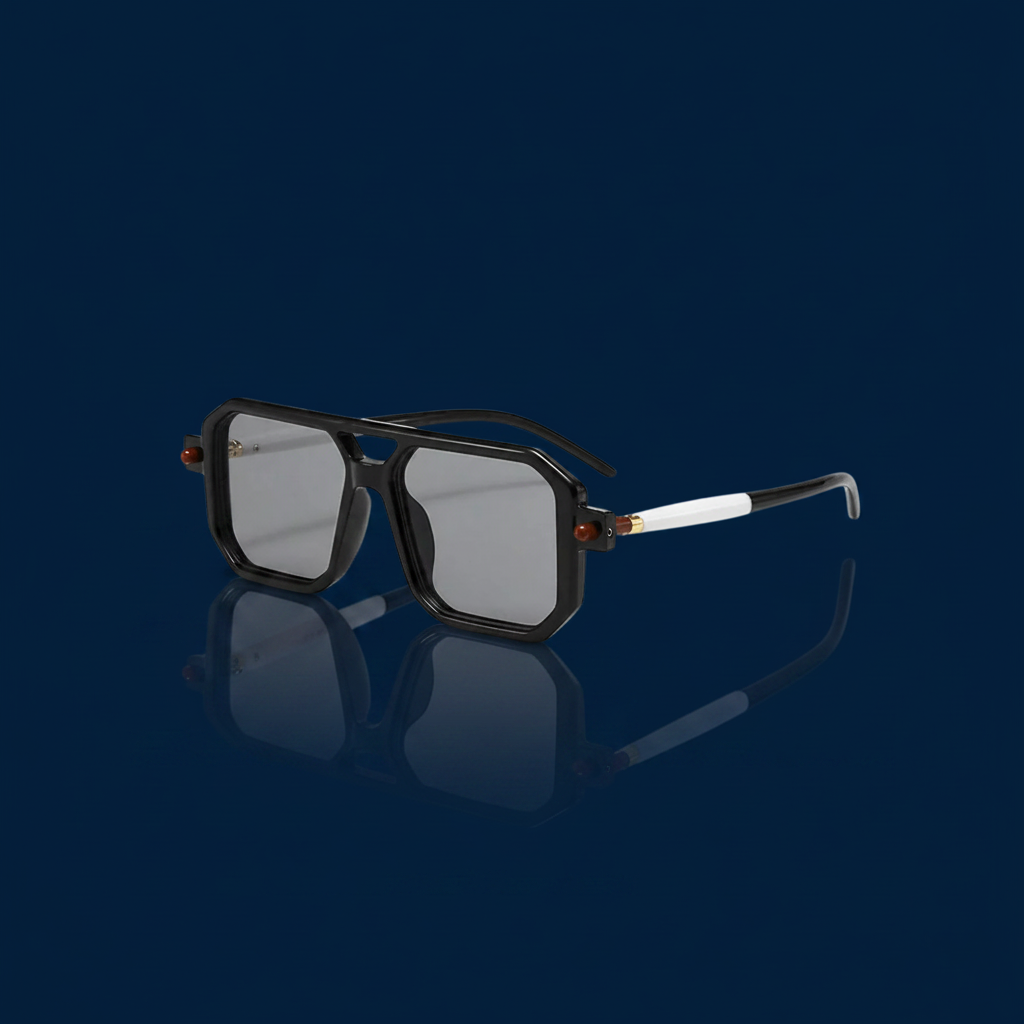 Square Frame Sunglasses UV400 Gray Black Orange – The Gold Edit | SimKap Jewellery