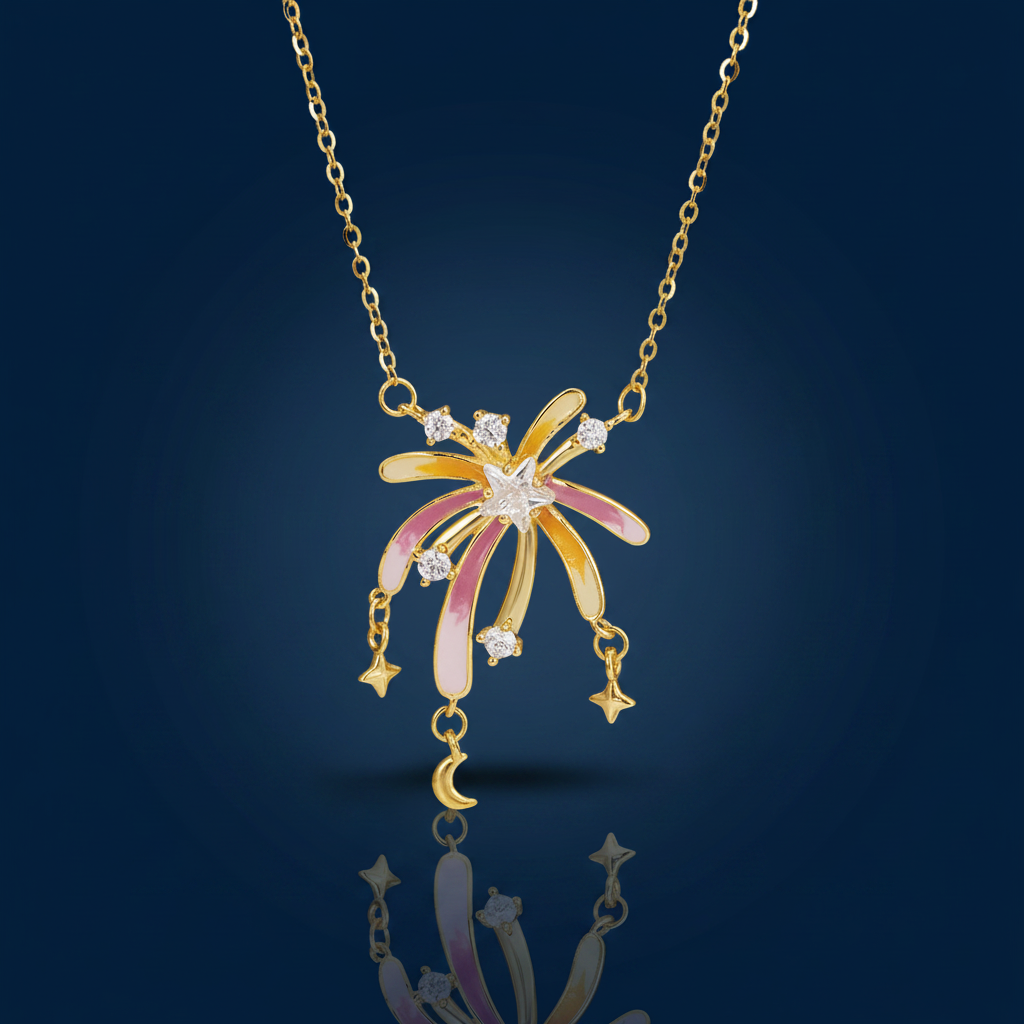 Starburst Pendant Necklace – Navy Editorial