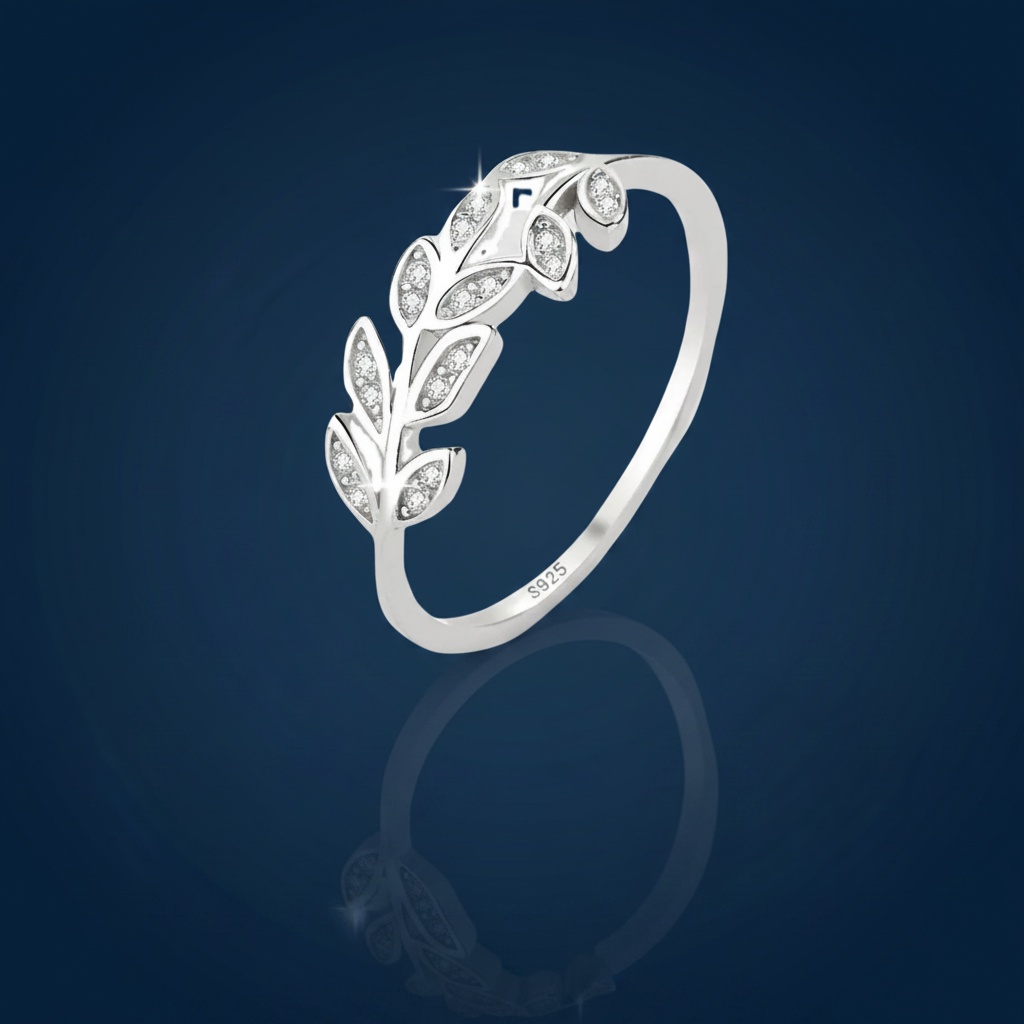 Sterling Silver Leaf Ring | 925 Silver Nature-Inspired Design