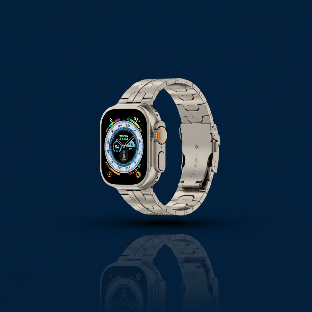 Titanium Apple Watch Strap – Mirror & Shadow