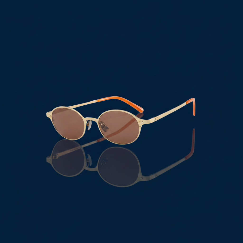 Vintage Oval Sunglasses UV400 Metal Frame – The Gold Edit | SimKap Jewellery