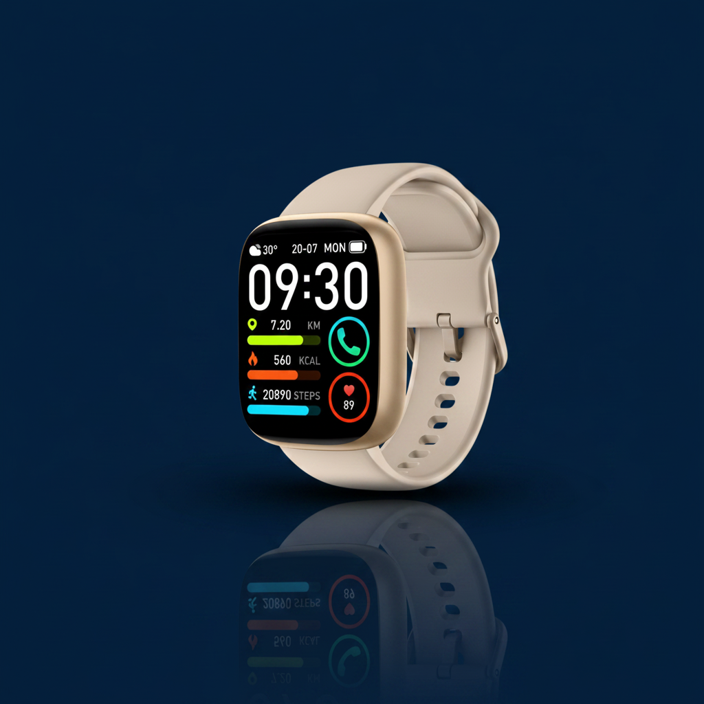 Women's Smartwatch Heart Rate & Blood Pressure Monitor – The Gold Edit | SimKap Jewellery