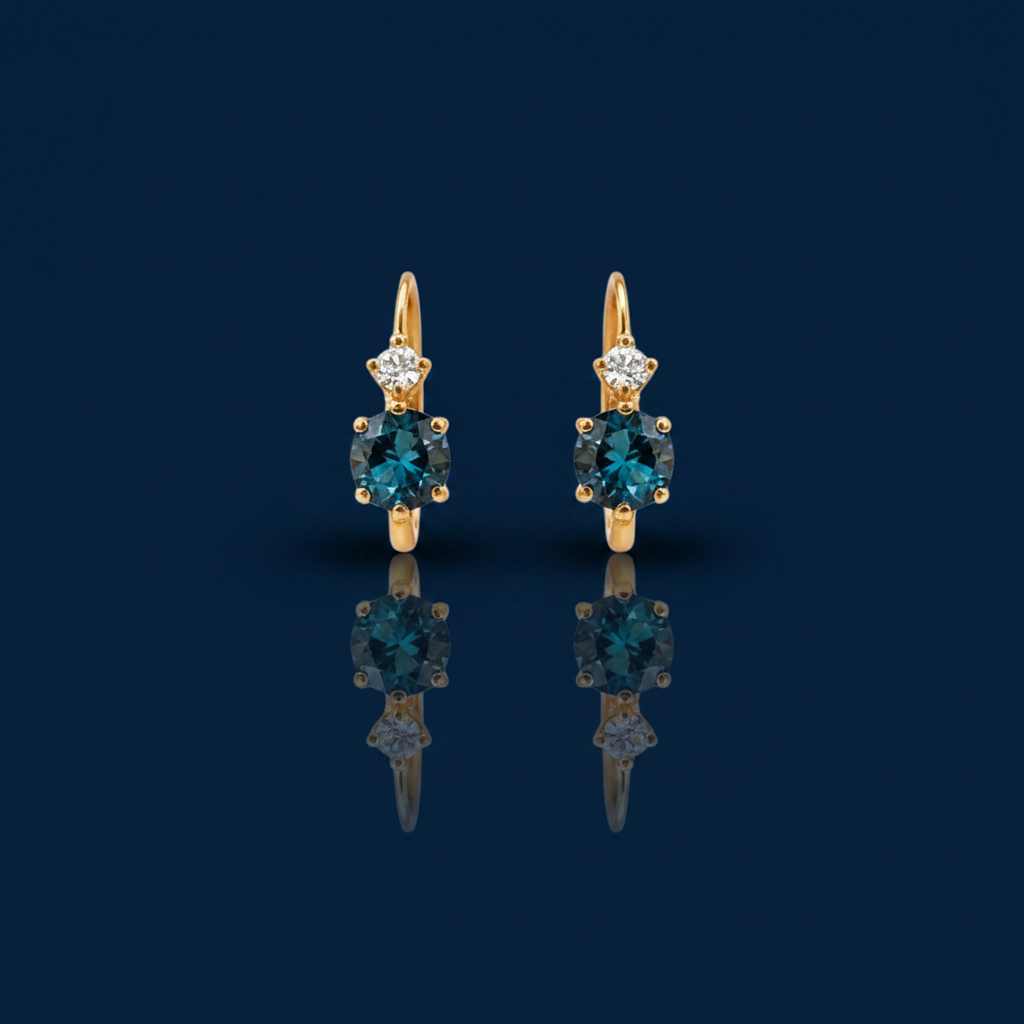 Zircon Hoop Earrings, 18K Gold-Plated 925 Silver – The Gold Edit | SimKap Jewellery
