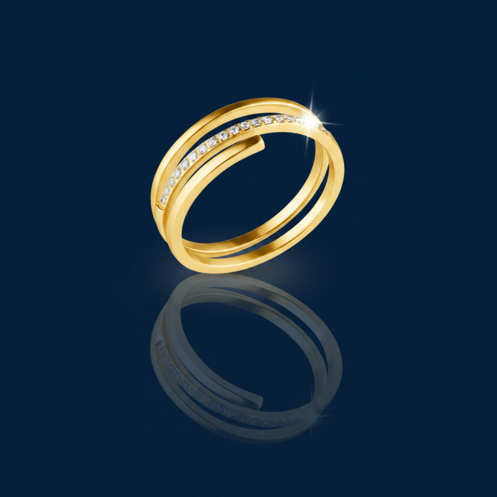 Zircon Wrap Ring – Shadow & Mirror